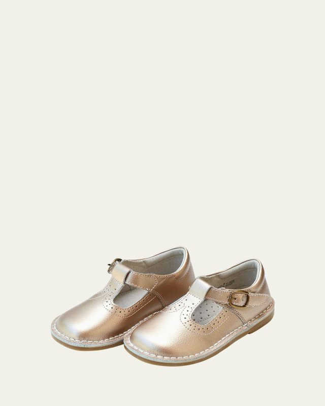 Girl's Frances Metallic T-Strap Mary Jane Shoes, Baby/Toddlers
